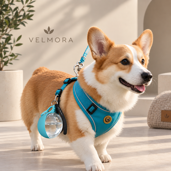 Botella de agua para perros con dispensador portátil