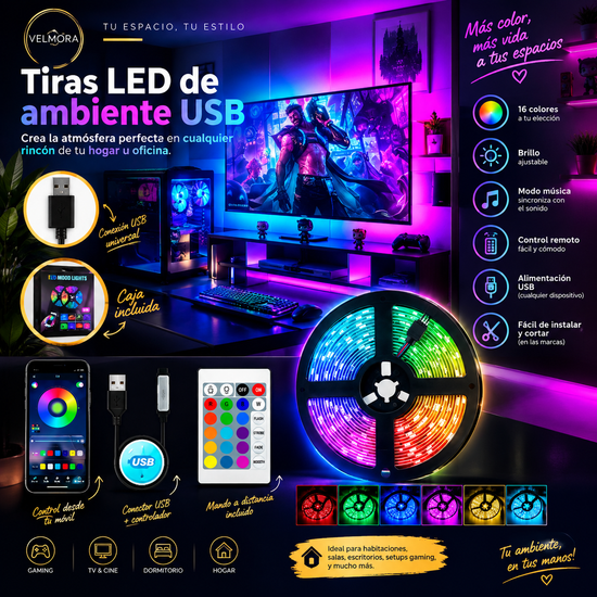 Tira de luz LED RGB Bluetooth